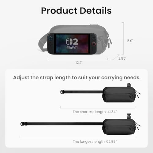 tomtoc Compact EDC Sling Bag 3L-10L, Minimalist Crossbody Bag Chest Shoulder Pack for Men Women, X-pac/Recycled Polyester - color: Black-s, size: S(Fits iPad Mini)