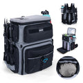 Goture Fishing Backpack with Cooler, 66L 600D Tackle Backpack with 3 Rod Holders, EVA Cover, Helmet Holder, Rain Cover, Saltwater Large Fishing Bag for Camping Hiking, Gear Storage Bag, Gifts for Men - color: A1:gray(without Tackle Box)