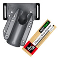 JettyHawk Fishing Rod Hip Holster, Hands-Free Quick-Draw Holder, Fits 1.5-2" Pole, for Spinning, Baitcaster, Centerpin & Surf Rods, Wading & MOLLE Belts - color: Grey