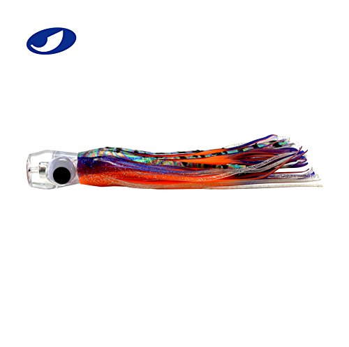 OCEAN CAT 6 Pcs Trolling Lures With Hooks for Marlin, Tuna, Mahi Mahi - 6 Inch - Free Mesh Bag Included - color: combined color