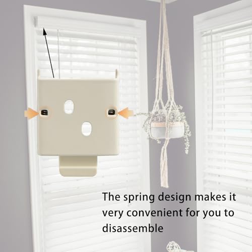 coolaroo Replacement Parts - Outside Mounted Blinds Curtain Rod Bracket Attachment, Vertical Blinds Replacement Parts, Deer Blind Brackets & mini Blind Brackets for Blinds Replacement - color: Beige, size: 1 SET