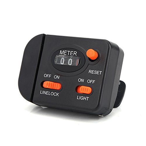 DAUERHAFT Digital Fishing Counter Clip on Rod Fishing Line Fishing Line Meter Counter Material ABS, for Fish Strikes