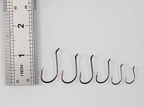 100pcs Octopus Beak Offset Fishing Hooks Froged Sport Circle Hooks Sharp High Carbon Steel Fishing Hook-6 Sizes - size: 6#
