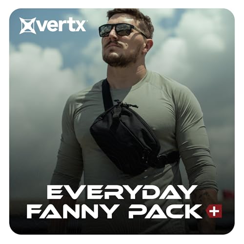 Vertx Everyday Tactical Fanny Pack + - 100% Nylon Fanny Pack for Men and Women with CCW-Ready Design and Rapid Access Tab - Wolf Grey - 2L - color: Wolf Grey, style: Everyday Fanny Pack +
