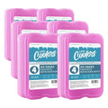 Cool Coolers by Fit & Fresh 4 Pack XL Slim Ice Packs, Quick Freeze Space Saving Reusable Ice Packs for Lunch Boxes or Coolers - color: Purple 8 PK