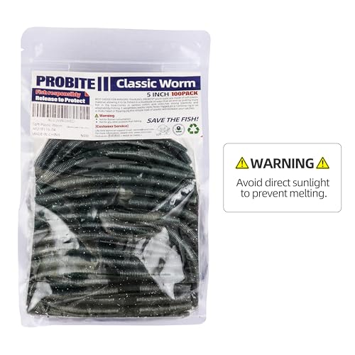 Soft Fishing Worm 100PCS, 3/4/5/6" Mega Value Pack Senko Style Soft Lures for Bass, Plastic Worm Stick Baits, Multicolor, Cost-Effective Fishing Gift - color: Bama Bug, size: 4"