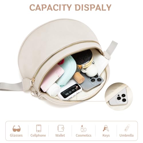 oscaurt Leather Crossbody Bag Bum Bag for Women Large Sling Bag Cross Body Purse Shoulder Handbag Fanny Pack - color: Gray, size: Large