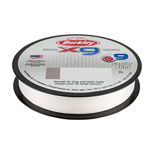Berkley x9 Braid Fishing Line - color: Crystal, size: 328yd, style: 15lb Test
