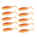 2.16in PVC Artificial Crappie Bass Bait with Paddle Tail 0.08oz.Shad Swimbaits 10-Pack Soft Baits Sea Ocean River Lake Streams Catfish Trout Pike Snapper Walleye - color: D 10pcs