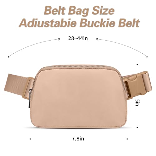 JSJ Mini Fanny Pack for Women & Men,Valentines Day Gifts for Girls Teens Kids Daughter Sister Her,Trendy Stuff Crossbody Bags Cute Everywhere Belt Bags. (Light Brown) - color: Light Brown