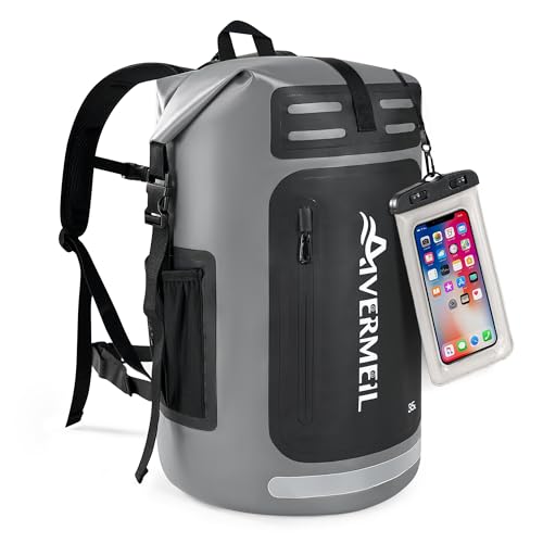 Waterproof Dry Bag with Waterproof Phone Case Grey - color: Grey, style: Dry Bag