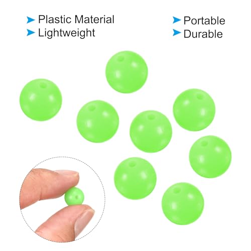 PATIKIL Glow Fishing Beads Plastic Round Rubber Luminous Fishing Bait Eggs Rig Bead Tackle Lures Accessories with Box - color: Green, size: 10mm