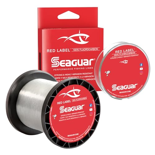 Seaguar Red Label Fishing Line for Power Baits & Heavy-Duty Applications, Freshwater, 100% Fluorocarbon, Clear, Multiple Sizes - size: 20lbs/1000yds