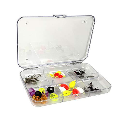 Aventik Super Transparent Super Strong PC Fly Fishing Fly Box Multi-compartment Options Great Pocket Size 7.52X5.24X1.08inch Fishing Tackle Box Fishing Hook Box (24C) - color: 24C