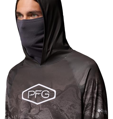 Columbia Men's Pfg Super Terminal Tackle Vent Hoodie - color: Shark Aerials Fade, size: X-Small