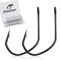 FishTrip Weedless Drop Shot Hooks, 50/100pcs Wide Gap Wacky Worm Rig Hooks Bass Fishing Hooks for Freshwater Saltwater 6 4 2 1 1/0 2/0 3/0 - size: #1_100pcs