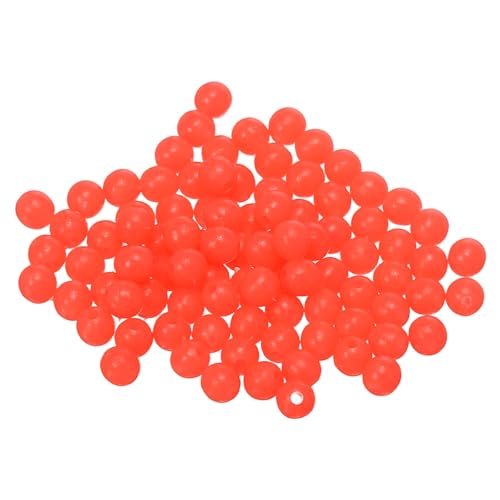 Fishing Beads Glow Hard Plastic Fishing Bait Eggs Lure Rigs Accessories, Fit for Saltwater Freshwater - Round - color: Red, size: 5 mm