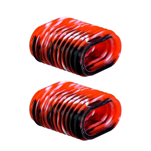 Fishing Reel Handle Grip Sleeve Non Slip Baitcaster Knob Covers for Solidity and Security in Bad Weather Spining Baitcasting (Red) - color: Red