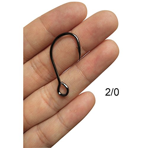 30pcs/Pack Inline Single Hooks Single Replacement Hooks for Fishing Baits Lures 2/0 1/0 1# 2# 4# 6# 8# - size: 1#-30pcs