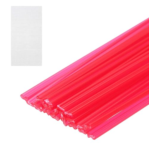 MECCANIXITY 10pcs Plastic Welding Rods, 8 Inch PP Welding Repair Strips Welder Rods with Reinforcing Mesh for Car Bumpers, Kayak Repair, Plastic Welder, Red - color: Red, size: 20cm