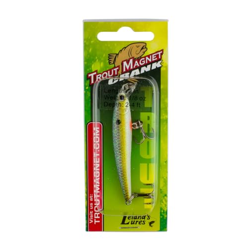 Trout Magnet Trout Crank Top Water Fishing Bait, Runs 2-4 Feet Depth with Small Rattles for High Effectiveness, Great Fishing Lure for Freshwater - color: Southern Belle, size: 2.5"