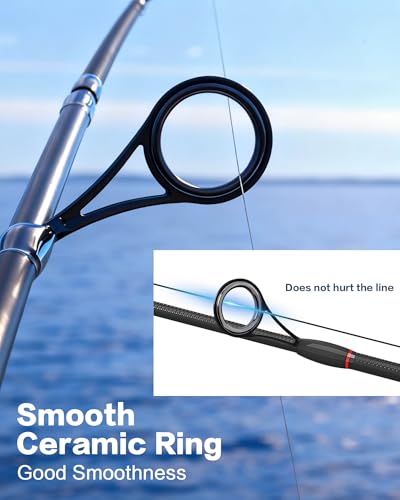 IZTOSS Fishing Rod Tip Repair Kit Fishing Rod Guides Replacement Kit Black Stainless Steel, Wear Resistant Ceramic Ring for Saltwater & Freshwater Fishing Rod 60/90Pcs - color: 90PCS