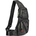 NICGID Sling Bag Chest Shoulder Backpack Crossbody Bags Casual Daypack for Men Women - color: Black