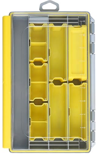Waterproof Fishing Tackle Box, XC49/XC50 Deep Tackle Trays Fishing Plastic Box Organizer with Adjustable Dividers Transparent Fishing Gear & Accessories Storage Box for Saltwater Freshwater Fishing - style: XC-50 (10.83"x7.19"x7.15")-1pc