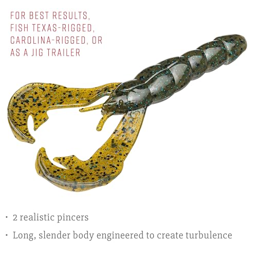 Strike King Rage Tail Craw - color: Green Pumpkin Sapphire, size: 0.145 inch
