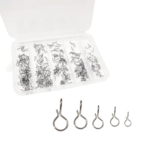 Stainless Steel Fly Fishing Snaps, 300PCS | Quick Lure Snaps, Jigs Terminal, Fishing Swivels Clips, Tackle Accessory