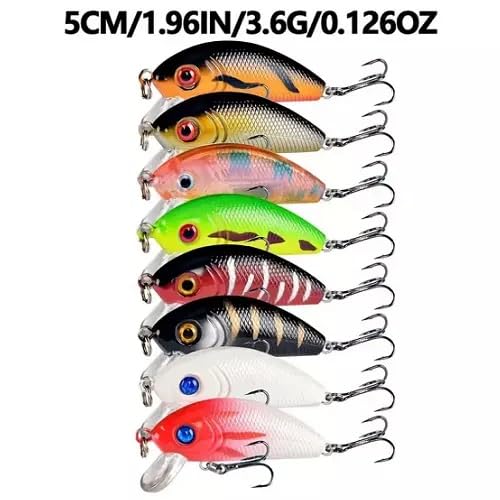 56pcs/Set Lot Mixed Bionic Fishing Lures Minnow Hard Artificial Bait Crankbait