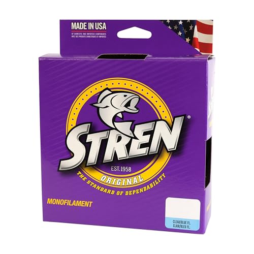 Stren Original Monofilament Fishing Line - color: Clear/Blue Fluorescent, size: 1000 Yd, Pound Test 12, style: 12lb | 5.4kg