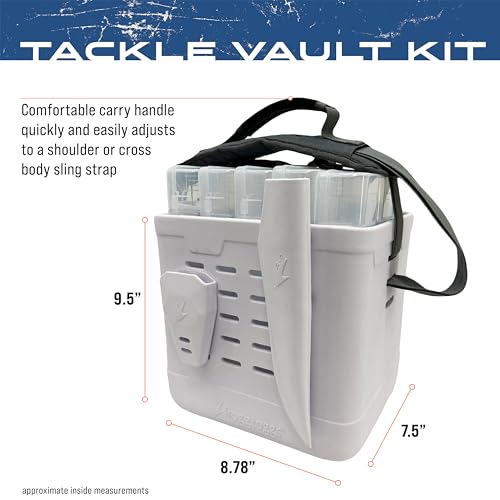 FROGG TOGGS EVA Tackle Vault, Lightweight, Customizable Fishing Tackle Bag - color: White, style: 3600 Kit