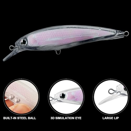10pcs/20pcs Fishing Blanks Lures Kit Fishing Topwater Unpainted Swimbait Unpainted Crankbaits Hard Baits DIY Lure for Bass Salmon Trout Saltwater and Freshwater - color: G: 20pcs 0.39oz/11g and 0.4oz/11.5g