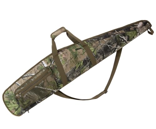 RAVOINCC Rifle Case Soft Shotgun Cases - Water Resistant Gun Carry Bag for Scoped Rifles with 3 Accessory Pockets Adjustable Shoulder Strap Available Length in 46 52 Inch - color: forest Green, size: 52inch