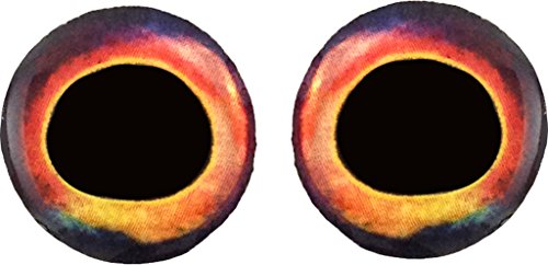 Brule 3-D Holographic Epoxy Fish Eyes (5mm-20mm) 60 Pack, Handpoured, Fishing Fly Tying Lures DIY Crafts - color: Rave, size: 10mm