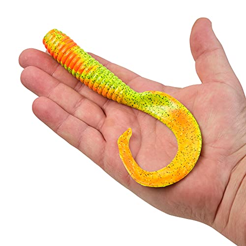 Berkley Gulp! Grub Saltwater Fishing Soft Bait - color: Firetiger, size: 8- Inch