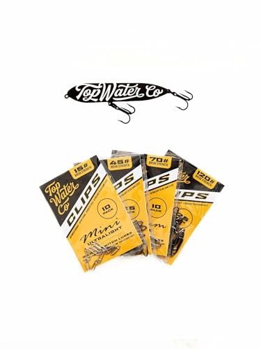Top Water Co. Fishing Speed Clips - Durable Stainless Steel, Fast Lure Connector (Multiple Sizes) - size: Large 120lb