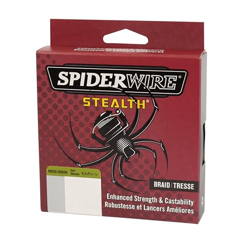 SpiderWire Stealth Braid Fishing Line - color: Moss Green, size: 200yd, style: 8lb Break Strength