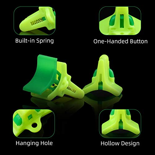 RUNCL Treble Hooks Covers Fishing Hooks Protector Treble Hook Safety Cap Hook Bonnets for Fishing Lures - Spring Design, Hollow Construction, Tangles Free, Fishing Hook Caps - color: Small (50pcs for 10#, 8#, 6#, 4# Treble Hooks)