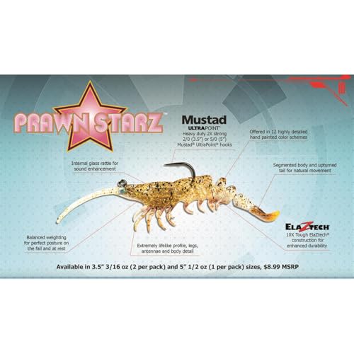 Z-Man PrawnstarZ Soft Plastic Shrimp - color: Glow Chartreuse, size: 3.5 Inch