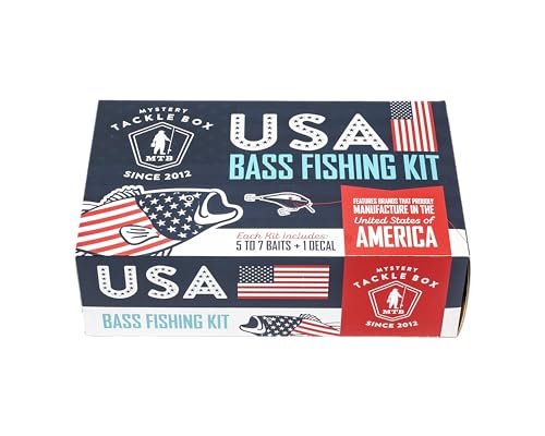 Catch Co Mystery Tackle Box Freshwater Largemouth and Smallmouth Bass Lures Fishing Kit - style: Usa
