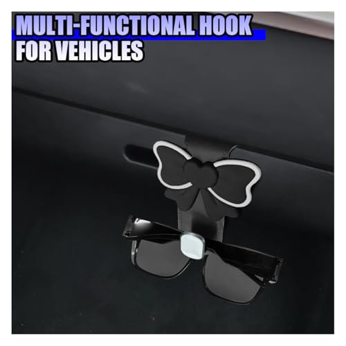 YoRise Car Co-Pilot Glovebox Hooks, Anti-Scratch Leather Car Storage Hanger for Handbag Purse Umbrella, Universal Self-Adhesive Vehicle Interior Organizer Accessories for SUV Truck (Black) - color: Black