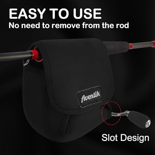 Aventik Spinning Reel Cover Storage Baitcasting Trolling Fishing Reel Protective Case Pouch Sleeve Gloves Fishing Bags Fits 1000-6000 Series (S(1000 reels)-1PACK) - size: 1PC-S(1000 reels)