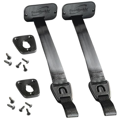 BoatBuckle Gunwale/Deck Mount Retractable Rod Tie-Down, 24-Inch Self-Retracting Fishing Rod Holder for Boats - size: 24-Inch (2-Count)
