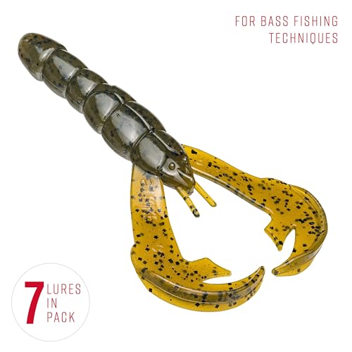 Strike King Rage Tail Craw - color: Green Pumpkin, size: 4 inch