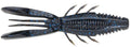CrushCity Bronco Bug Soft Plastic Bass Lure, Dual-Action Creature Bait with Hinged Arms & Subtle Leg Movement - color: Black Blue Green Pumpkin, size: 4"