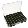 Double Sided 14 Compartments Fishing Tackle Boxes Fishing Lure Box Organizer, Fishing Bait Tackle Storage Case, Container Box for Jewelry Beads Earring Hook (Green) - color: Green