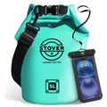 STOVER 5/10/25/30/40/55L Waterproof Dry Bag, Small Lightweight Roll Top Dry Bag Backpack w/Waterproof Phone Case, Kayaking, Travel, Hiking, Fishing, Tubing, Camping, the Beach, Men/Women (Teal) - color: 5l Teal, size: 5L