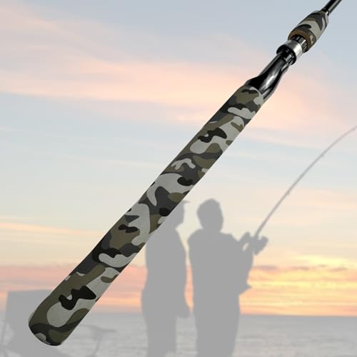 Camo Pattern Heat Shrink for Tennis Rackets & Tool Handles - No Residue, Durable Fit (30mm Diameter, 1.65 ft Length, Gray Camo Color) - color: Gray Camo, size: 25mm dia. x 1.65 ft long